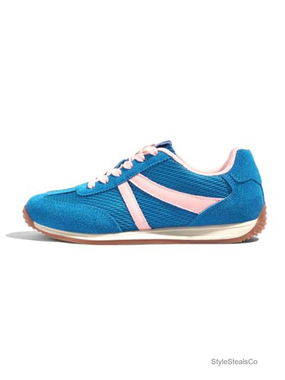 Women's Retro Fashion Sneakers Lace-Up Leather Casual Athletic